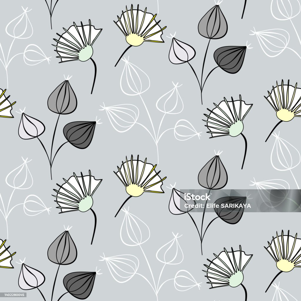 Seed Budding Pattern Bud And Seed Vector Pattern Stock Illustration - Download Image Now ...