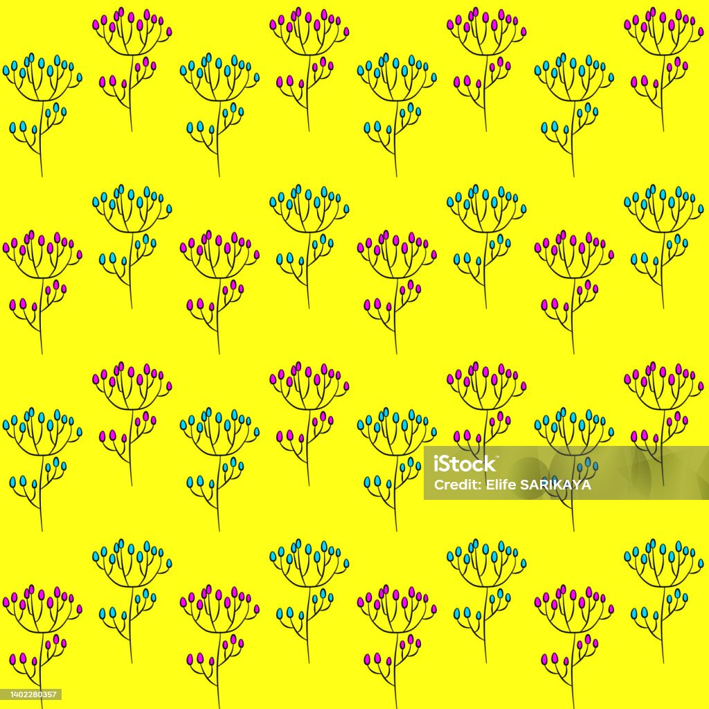 Seed Budding Pattern Bud And Seed Vector Pattern Stock Illustration - Download Image Now ...