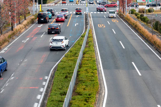 istock A photo of a slightly wider intersection. Traffic image. 1402282917