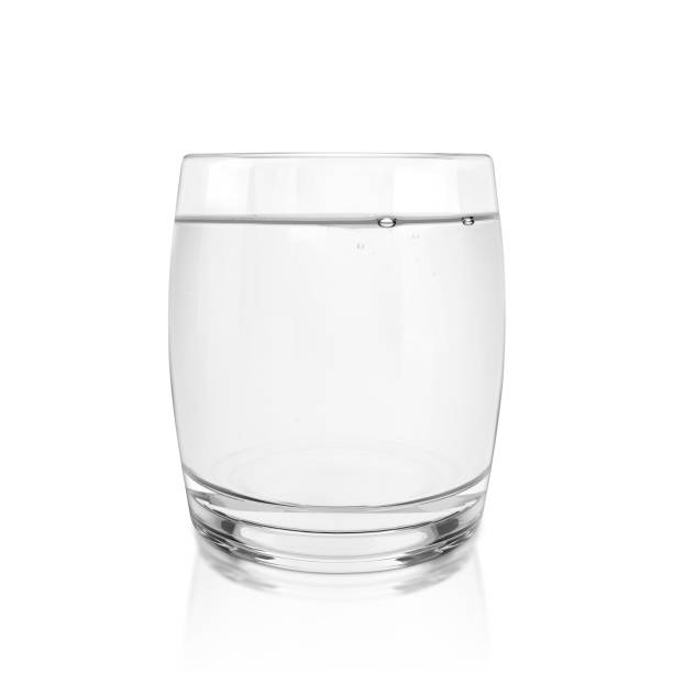 istock Empty glass and glass with water isolated on white background. 3d render 1402283615