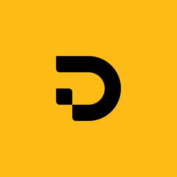 d дизайн логотипа и шаблон. креативный значок d инициалы на основе букв в векторе. - a d stock illustrations
