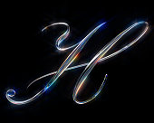 Glass Capital Letter H