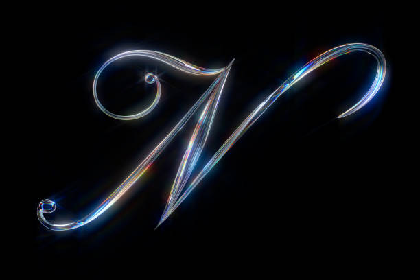 Glass Capital Letter N