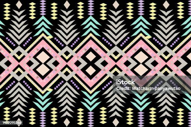 Form A Pattern Colorful Geometric Form A Pattern On Black Background Stock ...