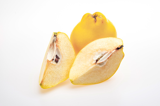 quinces isolated on the white background.