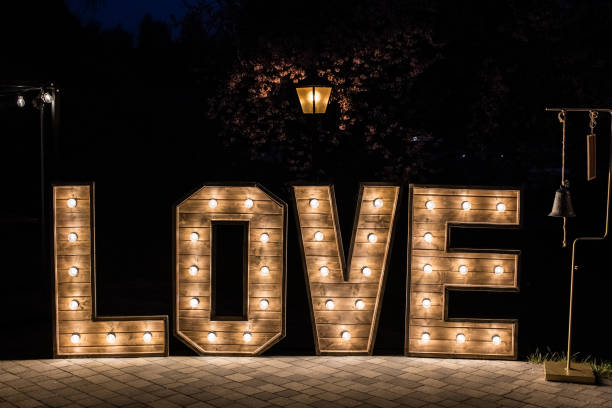 istock Glowing inscription Love 1402298504