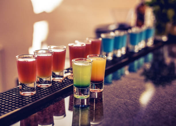 istock A row of colorful alcoholic shots 1402298513