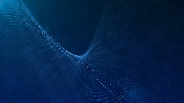 istock Abstract wavy dots futuristic blue soft background 1402299488