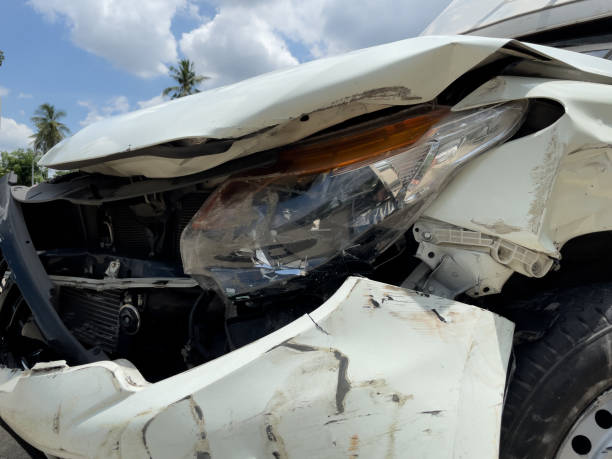 istock Characteristics of car accident damage. 1402299587