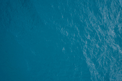 Empty blue sea from above