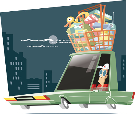 Easy editable 
shopping man vector illustration.
All elements was layered seperately...