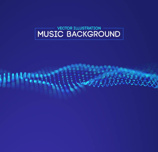 istock Music wave blue background. Futuristic technology sound wave. EPS 10 1402311491