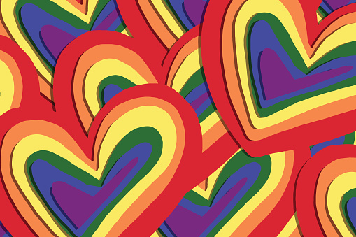 Seamless pattern LGBT Rainbow flag