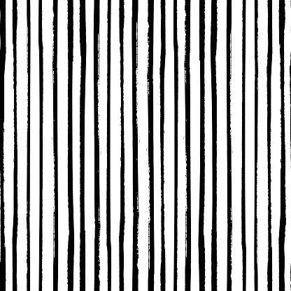 Grunge striped vector pattern. Seamless texture background. Grungy irregular design. Painted brush strokes stripes. Hand drawn artistic thin lines. Abstract art monochrome black and white repeat