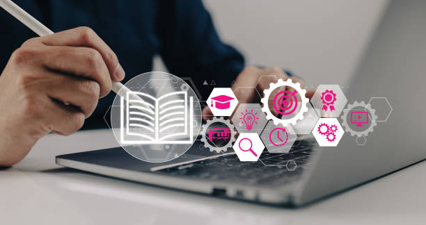 istock In online education and internet technology, the e-learning idea is cutting-edge. Webinars, lectures, and online training courses are all options. Development of abilities. 1402322088