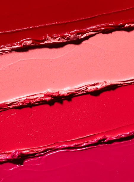 Red lipstick texture surface stock photo
