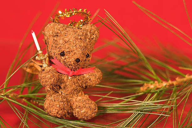 Christmas Bear Angel stock photo