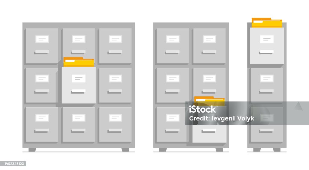 Filing Clipart Filing Cabinets Stock Illustration - Download Image Now - Filing ...