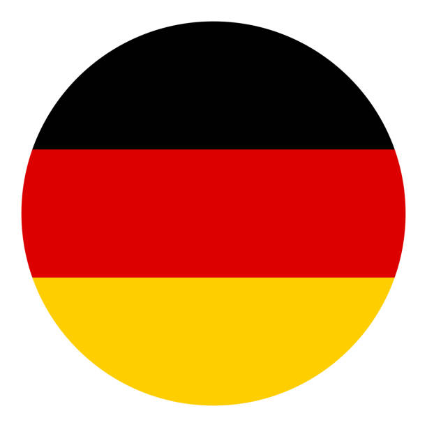 illustrazioni stock, clip art, cartoni animati e icone di tendenza di illustrazione vettoriale della bandiera del paese della francia in un cerchio isolato su uno sfondo bianco - france germany flag white background