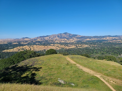 The Corduroy hills trail offers spectacular views of the East Bay region of the San Francisco area