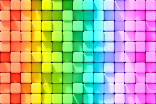 istock Abstract rainbow background with colorful cubes 1402331791