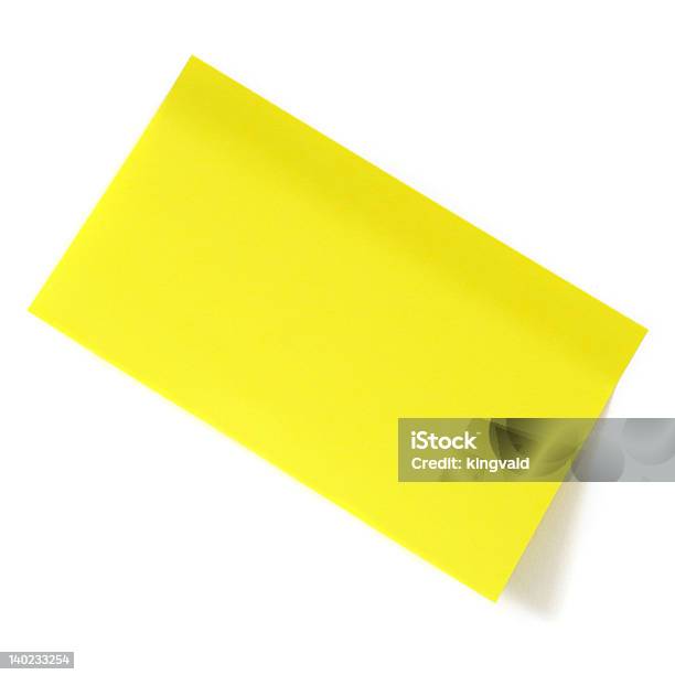 Autocolante Amarelo - Fotografias de stock e mais imagens de Amarelo - Amarelo, Correio, Pegão