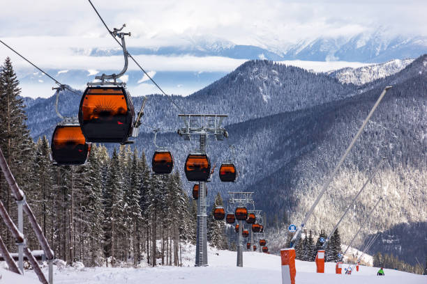 istock Cable car in Jasna winter resort, Slovakia 1402333310