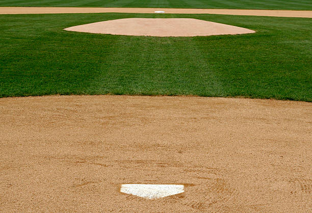 istock professional baseball infield view from home plate 140233387