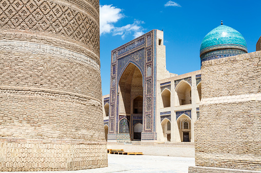 The Kalyan Minaret and the Kalan Mosque in Bukhara, Uzbekistan, Central Asia