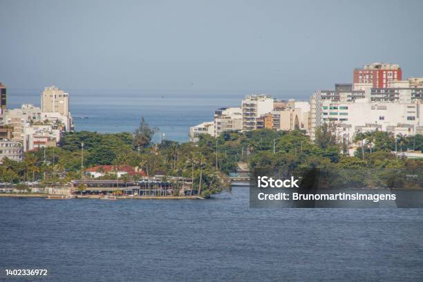 Buildings At The Rodrigo De Freitas Lagoon In Rio De Janeiro Brazil Stock Photo - Download Image Now