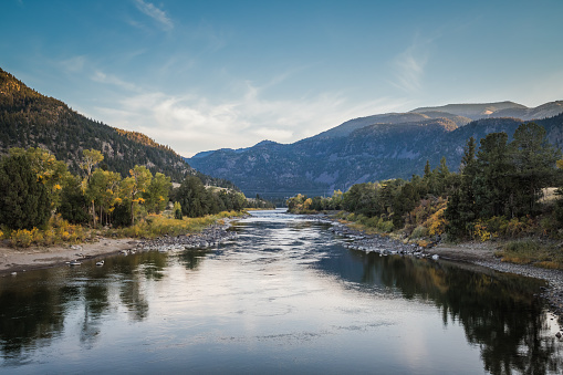 Fall along the Yellowstone River in Montana.