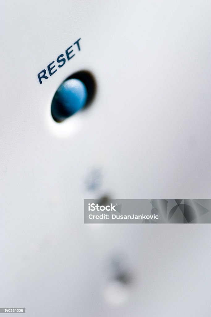 Reset - Foto de stock de Botón pulsador libre de derechos