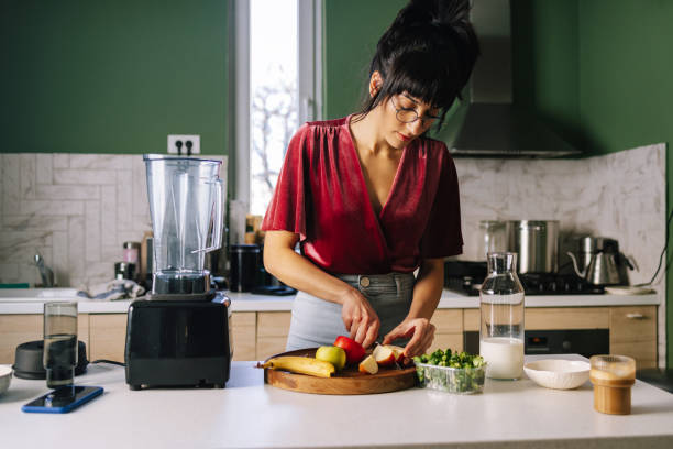 Woman Preparing A Healthy Snack