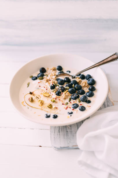 istock Granola with blueberries and pear 1402346196