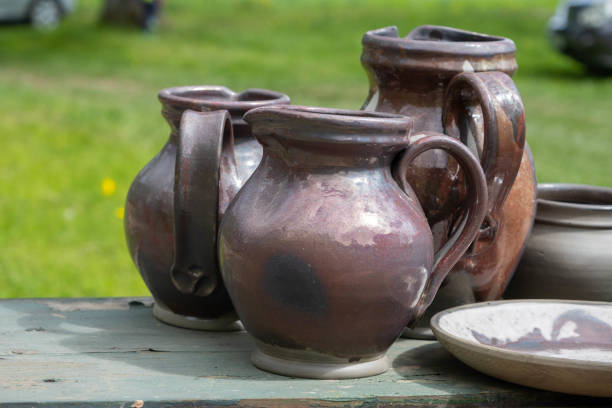 istock fired earthenware removed from the kiln. Mugs, pots, plates and everything else beautiful and useful. Latvian national cultural heritage 1402349988
