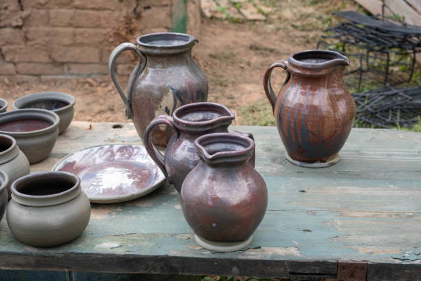 istock fired earthenware removed from the kiln. Mugs, pots, plates and everything else beautiful and useful. Latvian national cultural heritage 1402349996