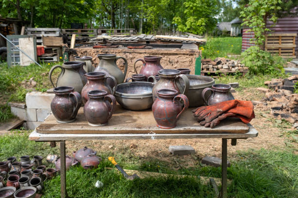 istock fired earthenware removed from the kiln. Mugs, pots, plates and everything else beautiful and useful. Latvian national cultural heritage 1402350026