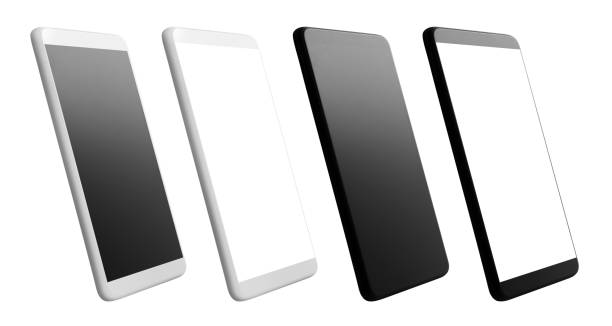 istock Black and white smartphones on white 1402351029