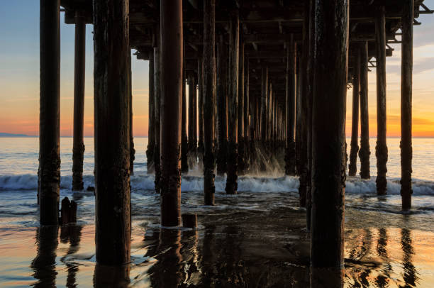 istock Under the Wharf View and Ocean at Sunset 1402354435