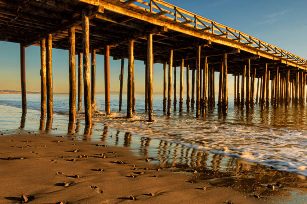 istock Under the Wharf View and Ocean at Sunset 1402354440