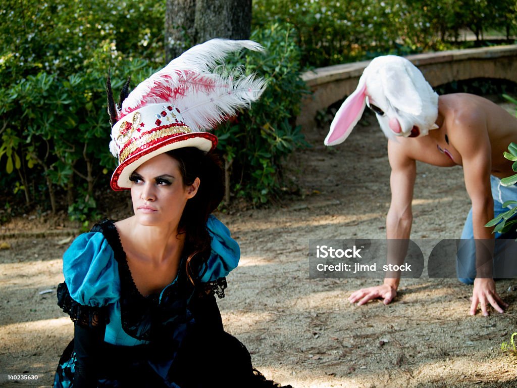 Fantasia Alice e no coelho - Royalty-free Alice no País das Maravilhas Foto de stock