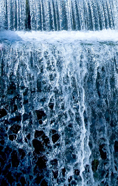 Photo of Waterfall in blue and white on a black background