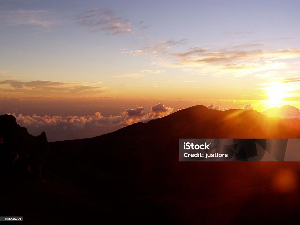 Alba dell'Haleakala - Foto stock royalty-free di Isole Hawaii