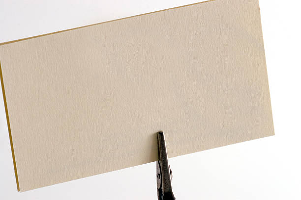 istock Isolated Postit clip Blank business card. 140235731