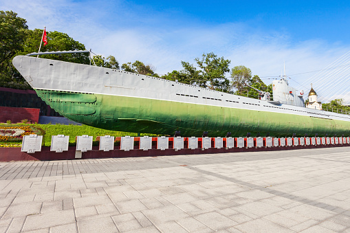 VLADIVOSTOK, RUSSIA - JULY 17, 2016: Memorial Submarine Museum S-56 in Vladivostok, Primorsky Krai in Russia.