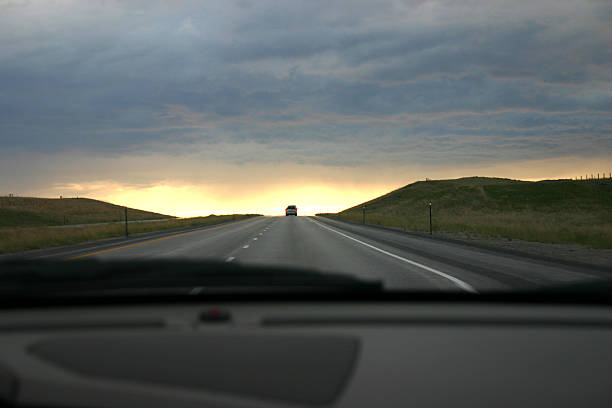 through the windshield stock photo