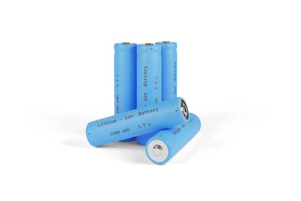 Lithium - ion batteries isolated on white background. 3d illustration. Lithium - ion batteries isolated on white background. 3d illustration. lithium ion battery stock pictures, royalty-free photos & images