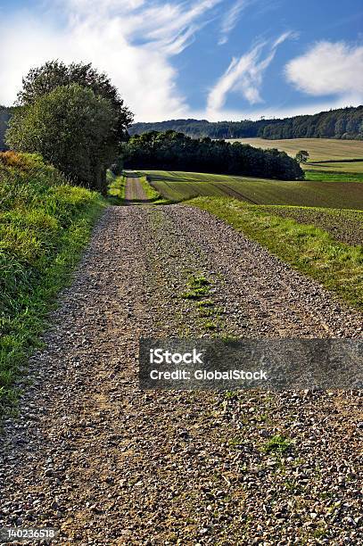 Estrada Em Terra Batida - Fotografias de stock e mais imagens de Amarelo - Amarelo, Ao Ar Livre, Azul