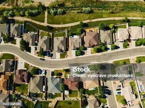 istock Western Colorado Residential Housing in the US both Single and Multiple Dwellings in Springtime Photo Series 1402368580
