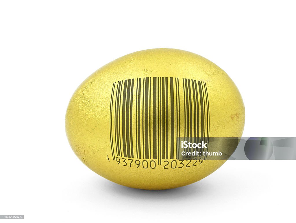 ゴールドの卵、ニセバーコード - バーコードのロイヤリティフリーストックフォト